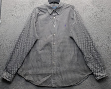 Vtg Ralph Lauren Dress Shirt Men XXL Multi Gingham Classic Pony Logo Button Down