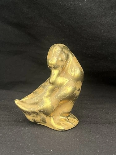 Stangl 22K Gold Bird Figurine Mid Century Art Pottery Decor Vintage