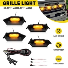 4X Front Grille Lights for 2024-2025 Tacoma TR D Sport&TR D Off-Road Amber LED K
