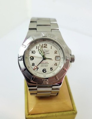 Mens BREITLING COLT GMT Automatic CHRONOMETRE 500m/1650ft Watch A32370* EXLNT