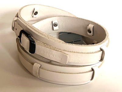G Star Raw Women's CONSTRACTION Belt in Milk Prime Leather Size LARGE BNWT $125