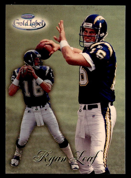 Ryan Leaf 1998 Topps Gold Label Class 1 Black Label #95 San Diego Chargers ESE