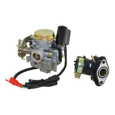 Carburetor with E-Choke and Intake Manifold Complete for Jiajue JJ50QT-17A / JJ50QT-18