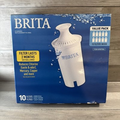 Brita Pitcher Replacement Filters 10 Pack - 987554 Brand New Factory Sealed Boyz