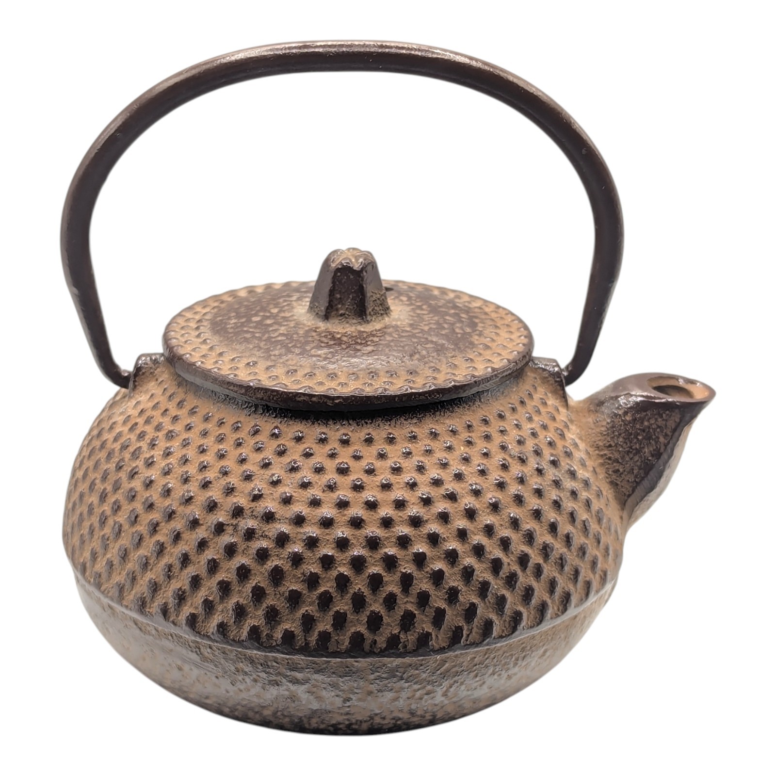 Nanbu Tekki Tetsubin Iron Kettle Calligraphy Jug Water Drop Arare Pattern USED