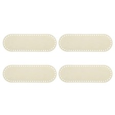 4Pcs Wooden Basket Bottom, 3.94x11.81" Oval Blank Wood Base Crochet Basket
