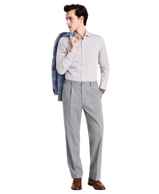 Tommy Hilfiger Mens Relaxed fit Dress Pants 34 / 32 Mid Grey