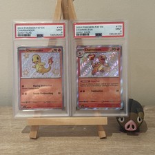 POKEMON EN-PALDEAN FATES SHINY RARE #109 CHARMANDER & #110 Charmeleon PSA 9 on eBay