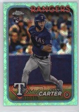 2024 Topps Chrome Logofractor Edition Aqua Refractor /199 Evan Carter #136 v9t