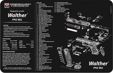 Tekmat Armorers Bench Mat 11x17 Walther Ppqm2 Pistol: TEK-R17-WAL-PPQ-M2