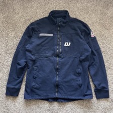 Bulwark FR Fleece Jacket Men  s XL Navy Flame Resistant Full Zip Workwear