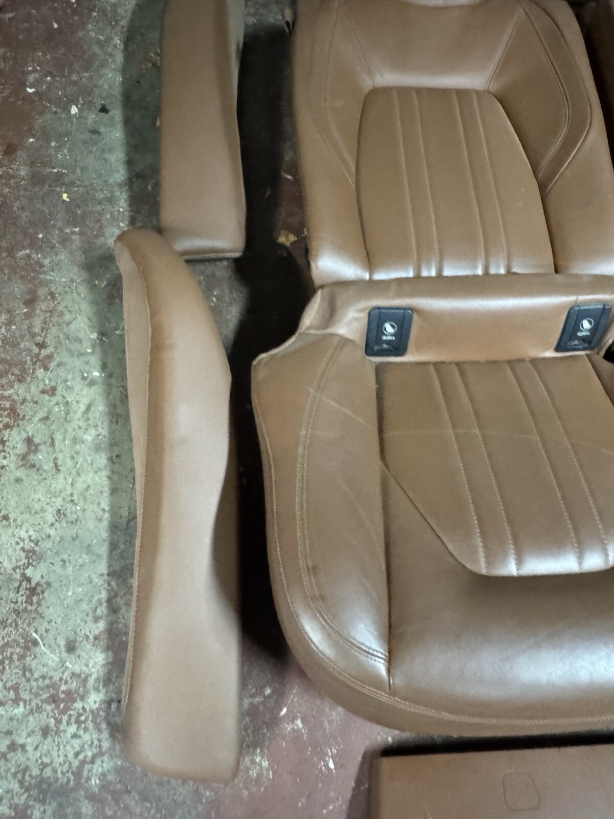 2014 - 2017 Maserati Ghibli S Q4 Seat Leather Cushion Front Rear Set Brown OEM