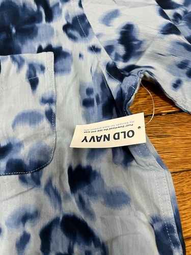 Old Navy Button Down Men's Size Medium Short Sleeve Shirt New With Tags - Picture 3 of 5