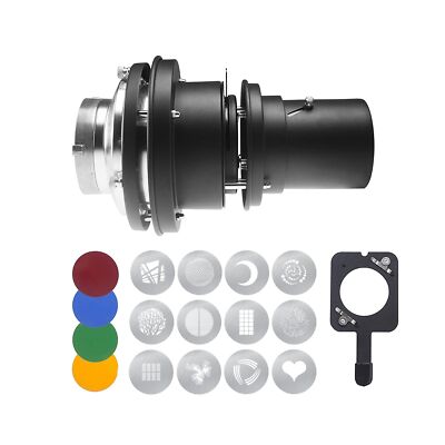 Alluneitter Bowens Mount Snoot,Strobe Video Snoot Conical Projector snoot wit...