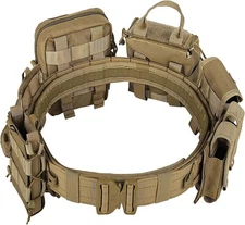 Tactical Battle Belt with Pouches Accessories Law Enforcement Duty Belts Combat