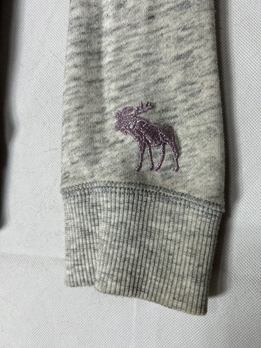 ABERCROMBIE SWEATSHIRT ZIPPER HOODIE KIDS GIRLS MOOSE LOGO SIZE 15 /16 Sherpa - Picture 3 of 11