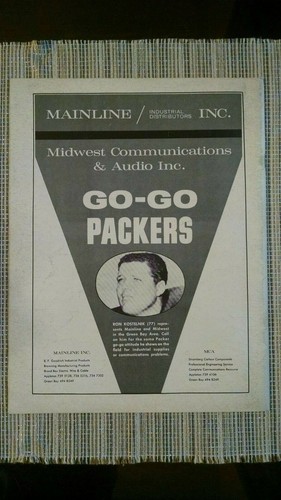1967 Pittsburgh Steelers at Green Bay Packers Program w/ Bart Starr Cover - Picture 4 of 4
