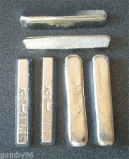 2 Ounces TIN metal Ingot 99.97% pure element Bullion - 56.7+ grams lb BAR