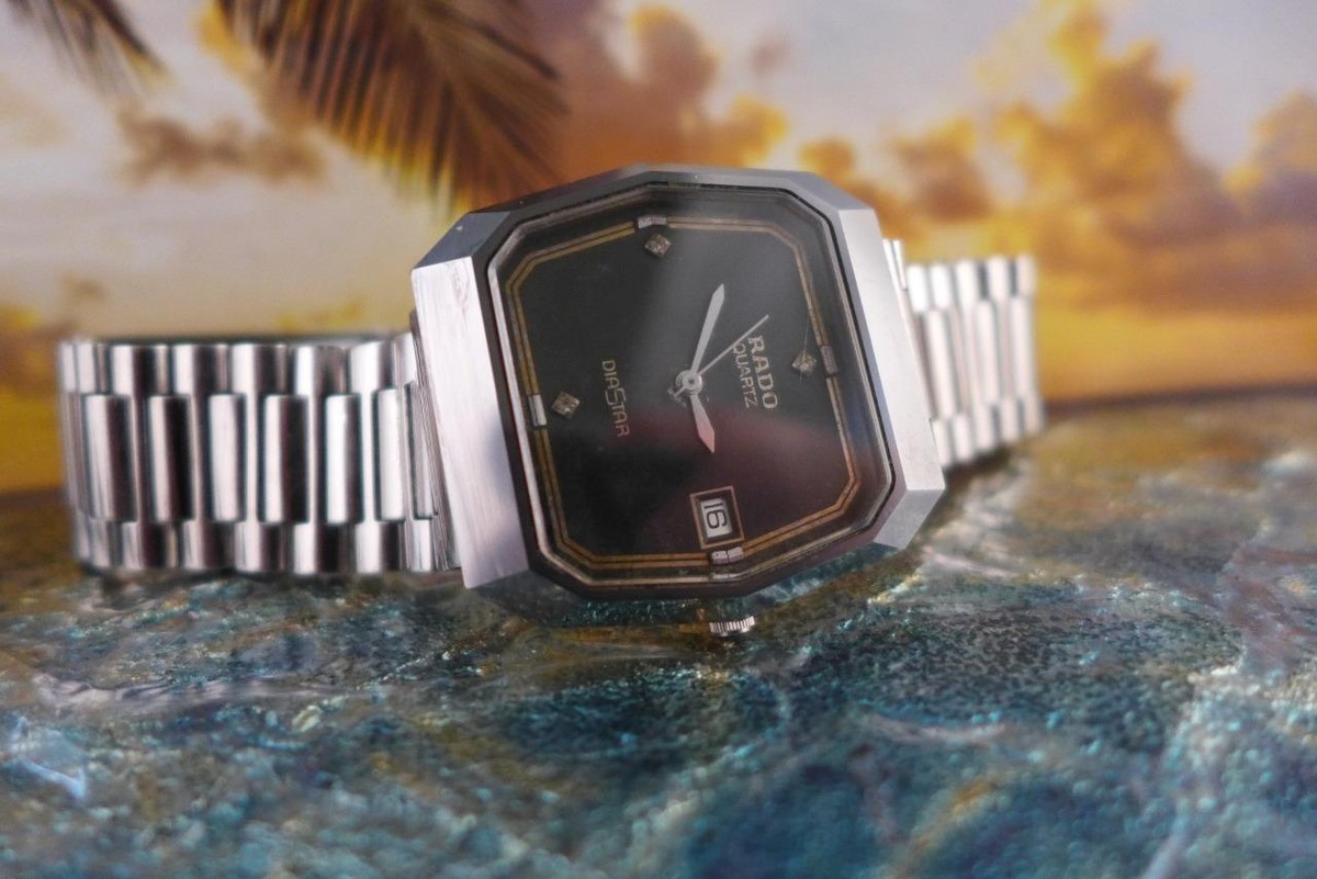 Elegant RADO Diastar Quartz S/S Mens Date 32mm 119.0182.3 | eBay