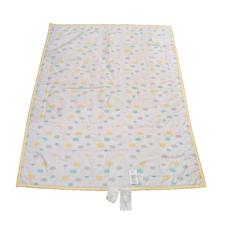Manta Bebé Garanimals Gris y Azul, Amarillo Búho Jirafa Elefante Nubes 32x40 Foto 2 de 4