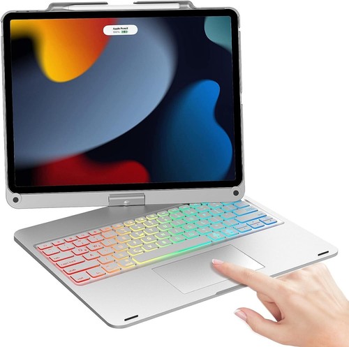 Für iPad Pro 12.9 6./5./4./3. Gen Touchpad Tastatur Hülle mit 360° Drehbar - Bild 27 von 34