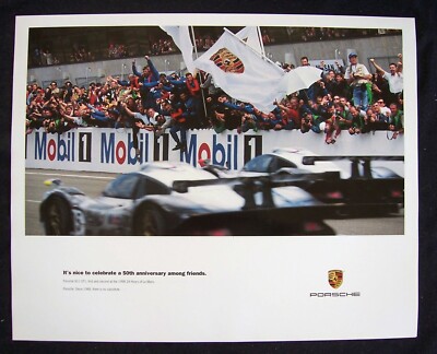 CLOSEOUT  FACTORY Porsche Poster 1998  Celebrate A 50Th Anniversary with Friends