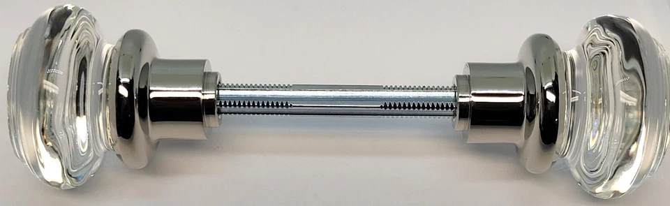 Pomos de puerta redondos de vidrio de 2" base de latón macizo elegante decorativo antiguo vintage retro Foto 4 de 4