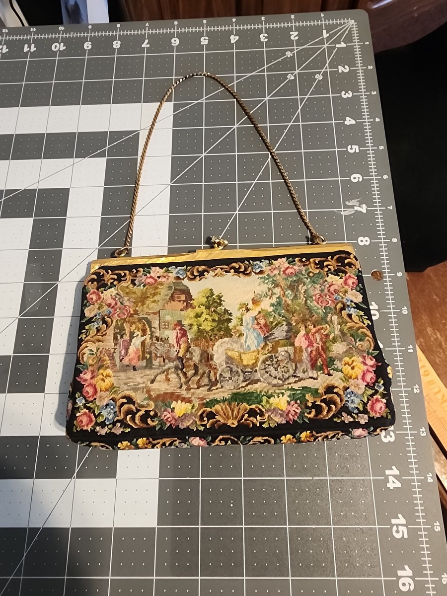 Mark Cross Vintage Tapestry Bag On Chain | eBay