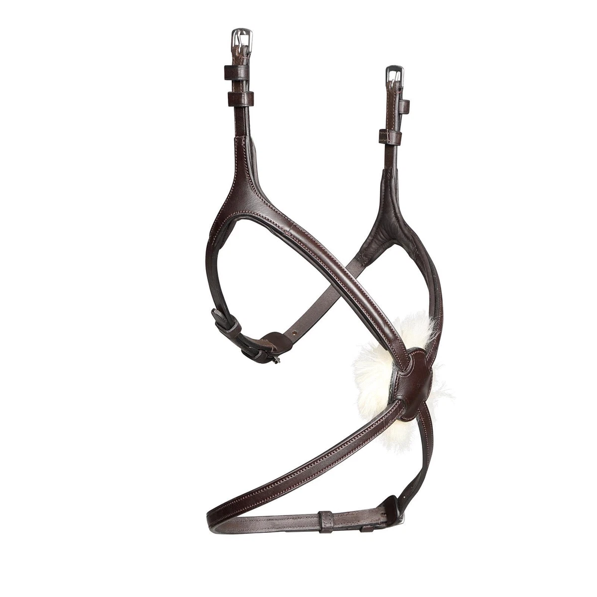 Shires Velociti Rapida - Sottogola In Pelle Per Briglie, Con Raccordi In Acciaio Inox Lucido, Colore Marrone