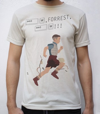 forrest gump running shirt polo