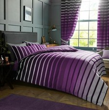 Duvet set quilt cover modern stripe bedding contemporary design CLEARANCE