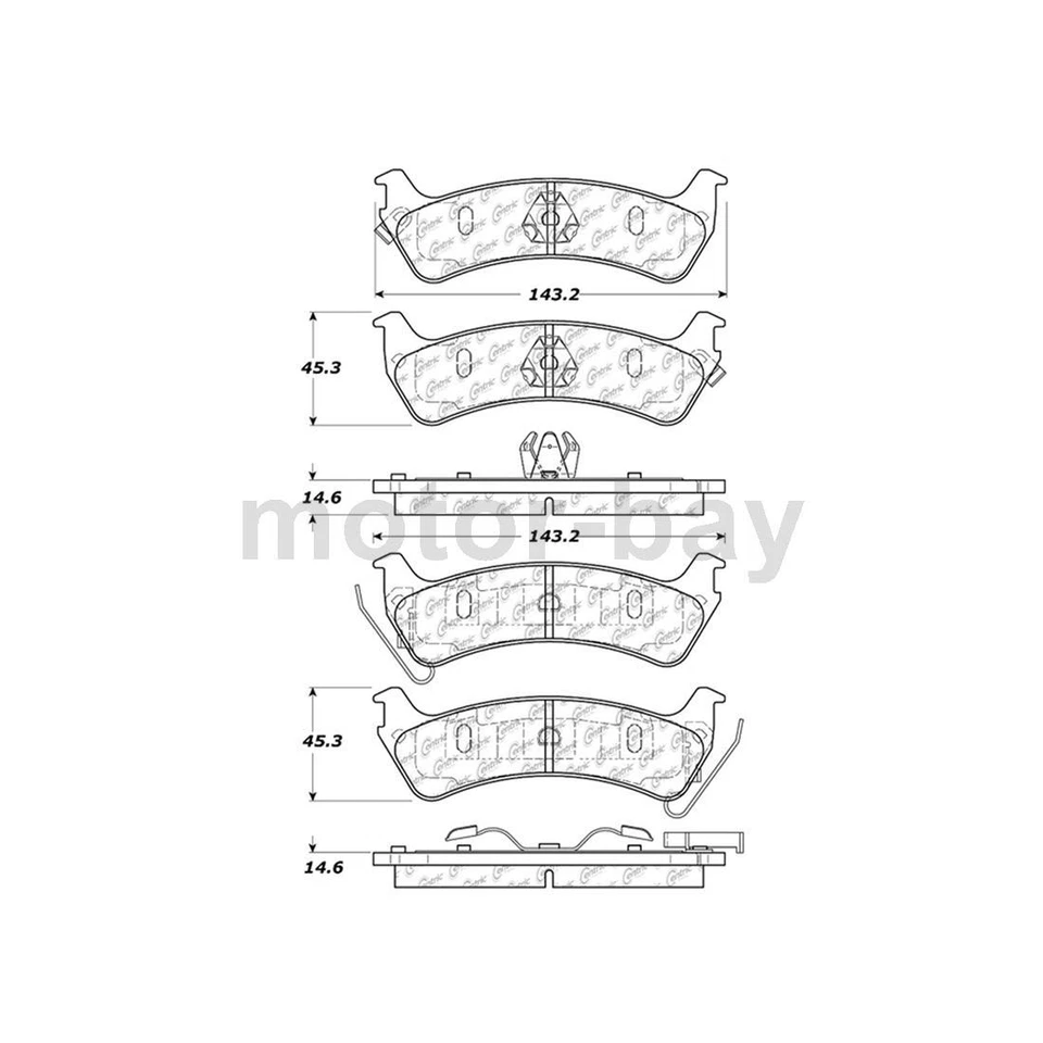 Pastillas de freno delanteras traseras para Jeep Grand Cherokee 1998 1997 1996 1995 1994 Foto 2 de 4