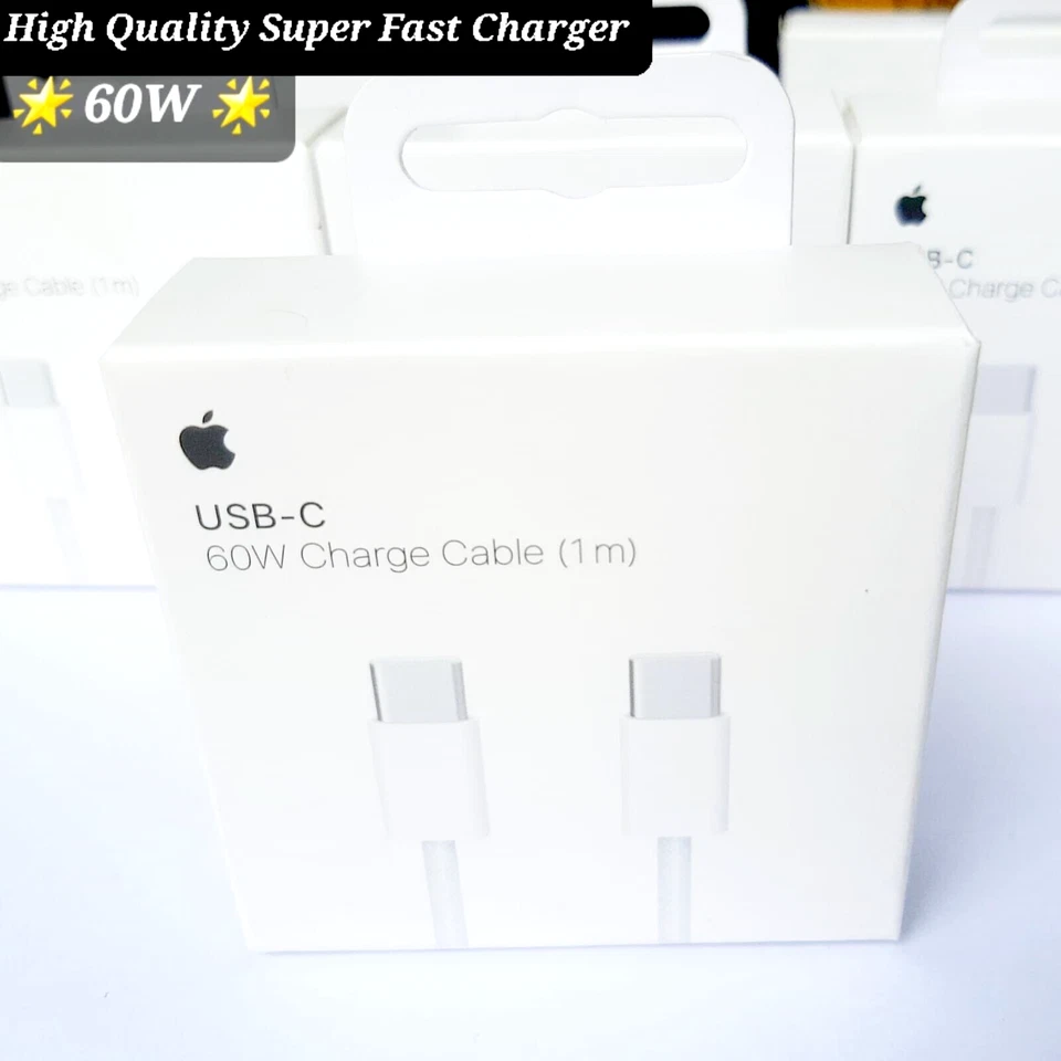USB-C Type C Fast Charging Cable 60W For Apple iphone 15/16 Plus,Pro,Max Wall 1M - Image 2 of 4