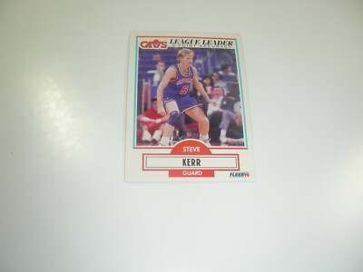 Steve Kerr 1990 Fleer League Leader 3 Point Accuracy card #34 | eBay