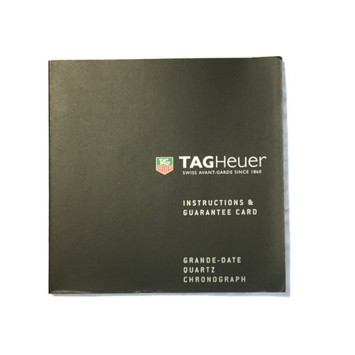 Reloj cronógrafo de cuarzo Tag Heuer Grande Date manual de instrucciones del usuario