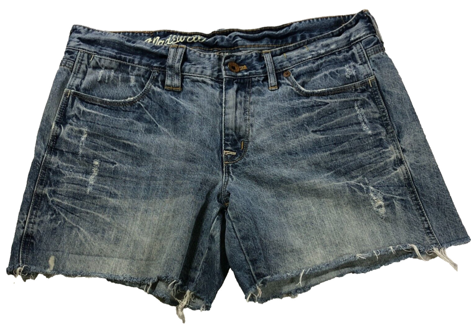 Madewell Womens Jean Shorts Size 28 Blue Denim Mid Rise Single