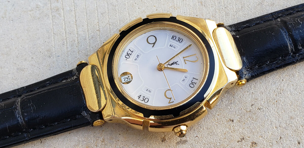 Yves Saint Laurent YSL Quartz Gold Tone 33mm Ladies Watch | eBay Yves Saint Laurent YSL Quartz Gold Tone 33mm Ladies Watch | eBay
