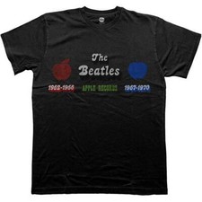 Image of The Beatles Unisex T-Shirt: Apple Years Red & Blue (X-Large)