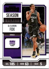 2023-24 Panini Contenders #40 De'Aaron Fox Season Ticket Retail
