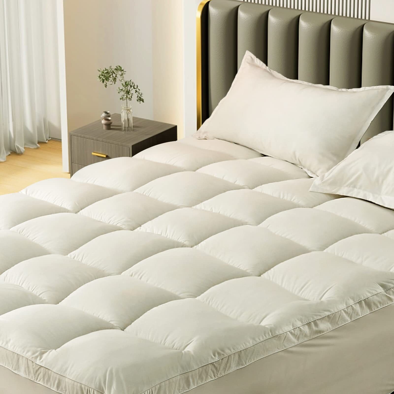 Queen Mattress Topper Cover Cooling Mattress Pad Pillow Top Mattress Cover Qu...