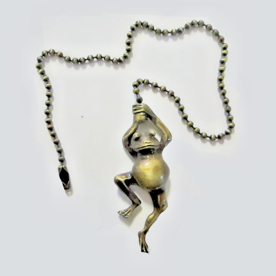 Frog Ball Chain FROG FAN PULL CHAIN- ANTIQUE BRASS | eBay
