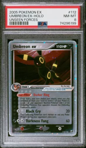 Pokemon Umbreon ex EX Unseen Forces Ultra Rare #112 PSA 8