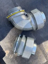 (1) 90°￼ and (2) Straight Liquid Tight Connector