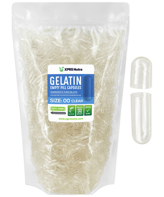 #ad #ad XPRS Nutra Size 00 Clear Empty Gelatin Capsules Gelcaps Pills Caps $54.89