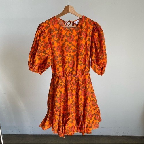 NWT Rhode Molly Orange Mini Dress in One Love Sz Medium - Picture 8 of 15
