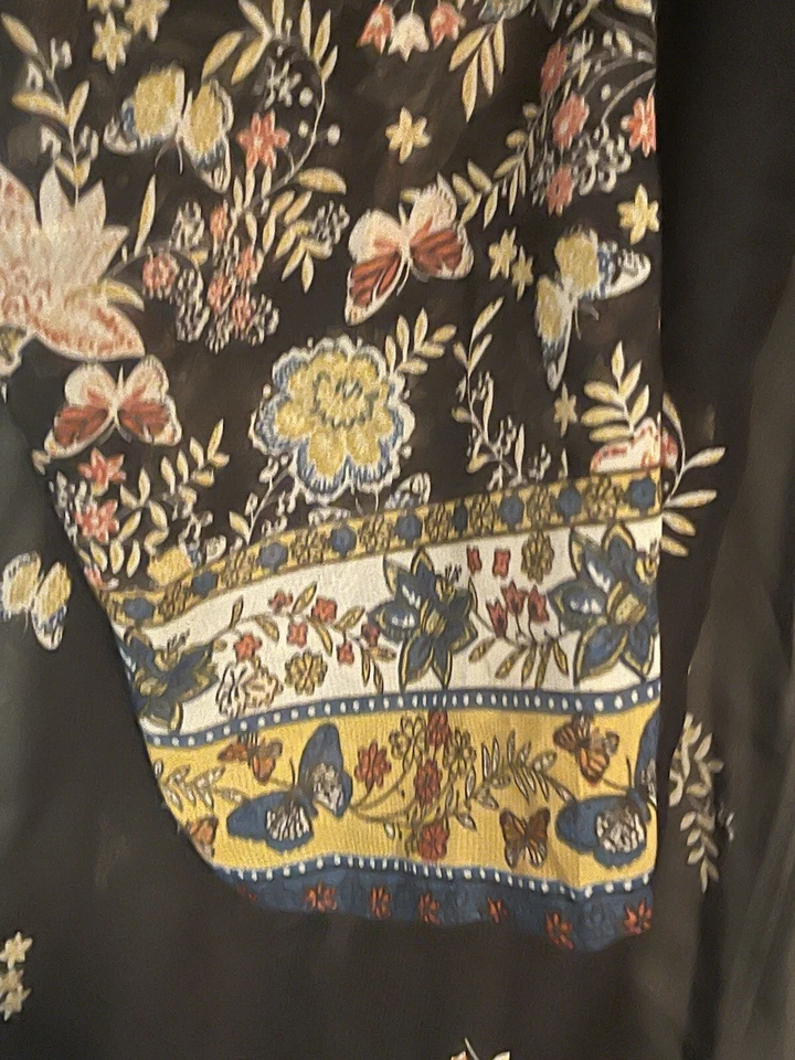 Maxi plumero Zanzea frente abierto semi transparente mariposa jardín manga larga XXXL Foto 4 de 4