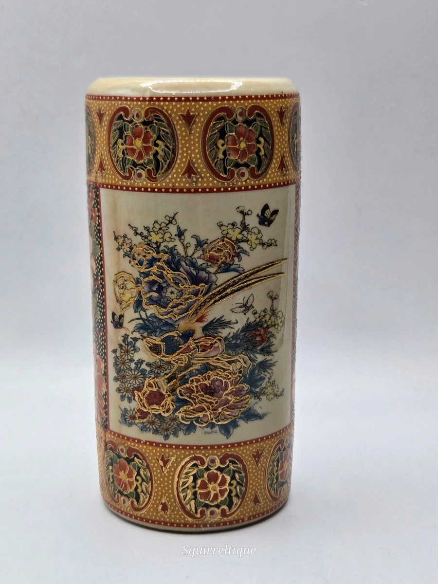 陶瓷多色老式原版古董日本花瓶| eBay