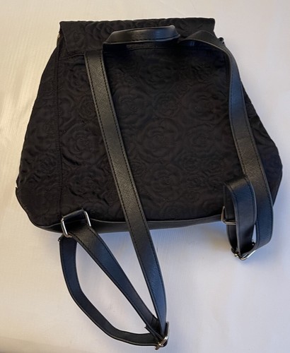 Karl Lagerfeld Paris Women’s Black Purse Backpack Floral Quilted EUC - 第 2/12 張圖片