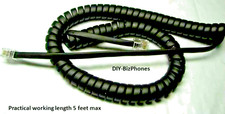 5-Pack Lot Black 9Ft Nortel IP Phone Handset Cord 1100 1200 Series Charcoal