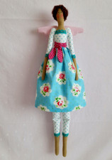 Blümengartenengel türkis Tilda Engel Puppe Geschenk Geburtstag Weihnachten Winte